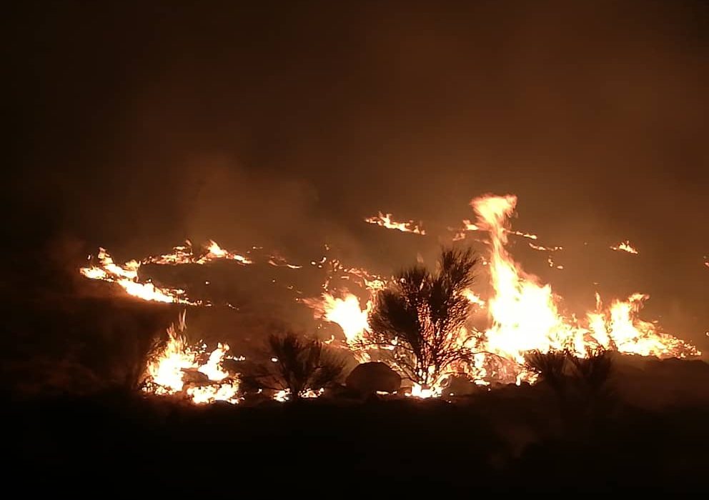 اطفای شعله های سرکش آتش در مناطق صعب‌العبور کوهستان دراک