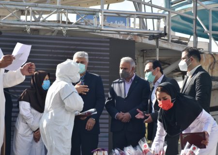 تجلیل از پرستاران خط مقدم کرونا در بیمارستان حضرت علی اصغر(ع)
