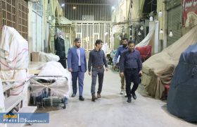 گزارش تصویری | بازدیدشبانه رئیس سازمان آتش نشانی شیراز از پروژه اطفاء حریق بازار وکیل