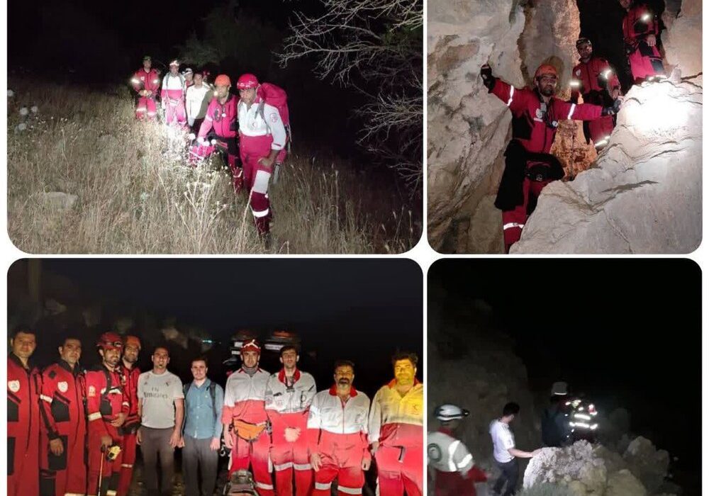 عملیات ۷ ساعته برای نجات ۲ کوهنورد گرفتار در شیراز