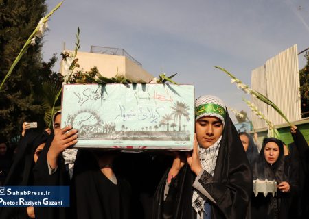 گزارش تصویری | مراسم استقبال از شهید گمنام در دبیرستان امام حسن عسکری (ع) ۲ شیراز