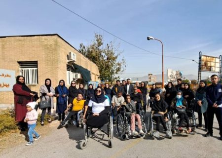 برگزاری مسابقه ویلچررانی در شیراز