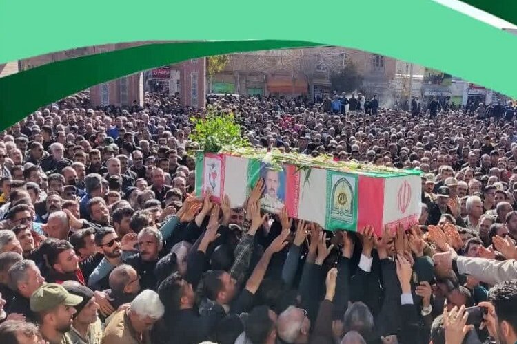تشییع و خاکسپاری پیکرهای شهدای امنیت در نی‌ریز