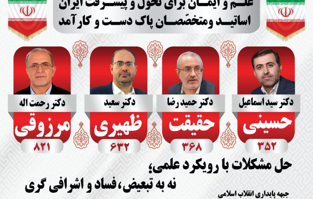 نامزدهای جبهه پایداری انقلاب اسلامی در شیراز و زرقان معرفی شدند