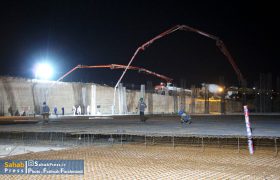 گزارش تصویری | بازدید از روند ساخت پروژه پارک آبی و آکواریوم بزرگ شیراز در شیفت شب