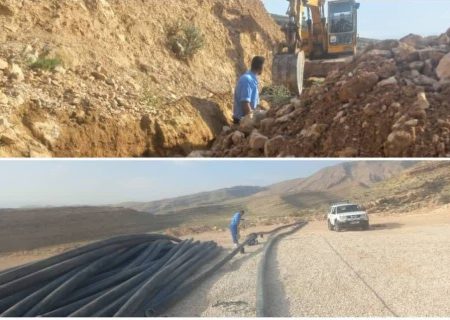 اجرای ۱۳۰۰ متر خط انتقال آب به مناطق روستای بیدزرد شیراز