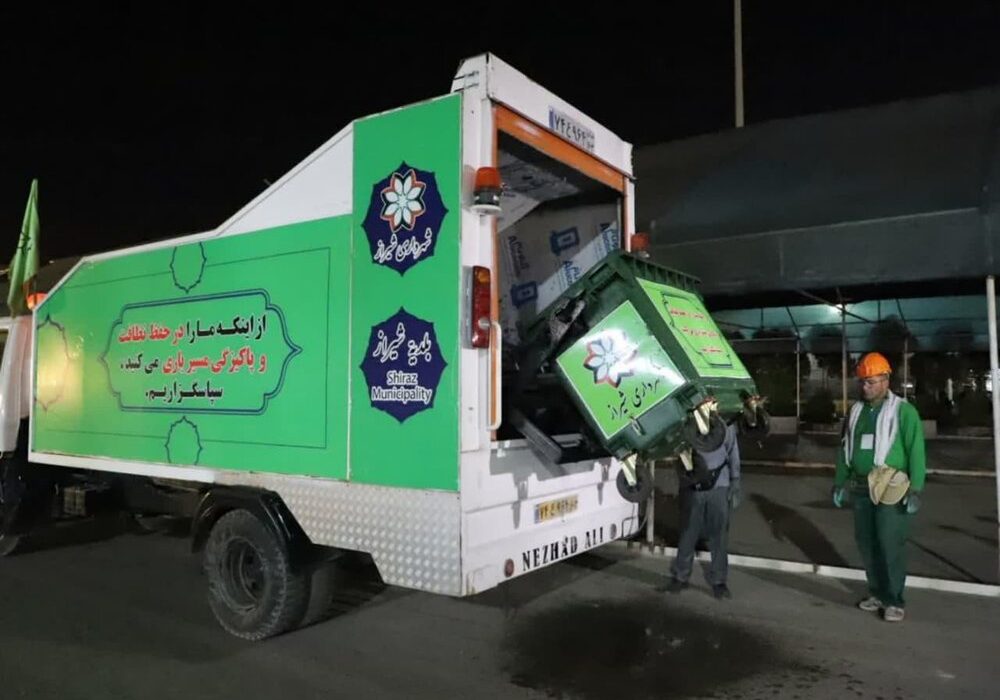 ‌خدمت‌رسانی پاکبانان شیراز به زائران اربعین در مرز شلمچه