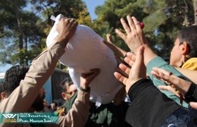 گزارش تصویری | تشییع و خاکسپاری شهید گمنام در باغ جنت شیراز
