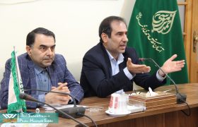 گزارش تصویری | نشست خبری معاون توسعه حرم مطهر حضرت شاهچراغ (ع) و مدیر عامل شرکت توسعه گردشگری فارس