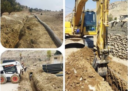تعویض و بازسازی شبکه آبرسانی یکی از روستاهای شهرستان شیراز