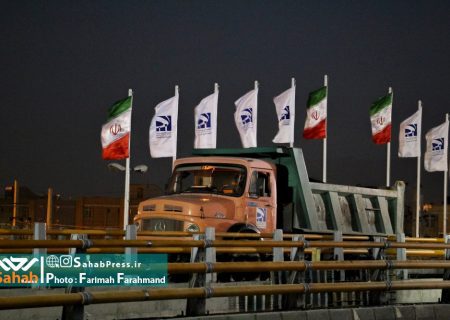 گزارش تصویری | بازدید شبانه از روند ساخت تقاطع رحمت، قائم
