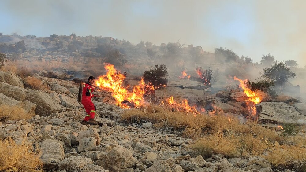 آتش‌سوزی کوه‌ بمو شیراز مهار شد