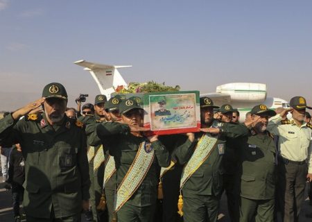 پیکر سردار شهید «غیب‌پرور» به شیراز منتقل شد