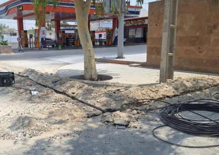 عملیات اجرایی فیبر نوری اختصاصی شرکت پخش فرآورده‌های نفتی لارستان