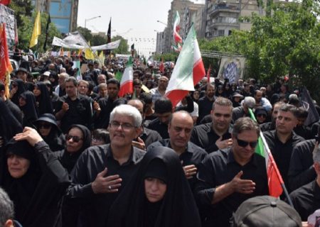حضور پرشور کارکنان شرکت مخابرات ایران در مراسم تشییع شهدای اقتدار ملی
