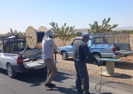 اجرای پروژه پایش تصویری قادرآباد از توابع شهرستان خرم بید، با تکمیل عملیات فیبرکشی