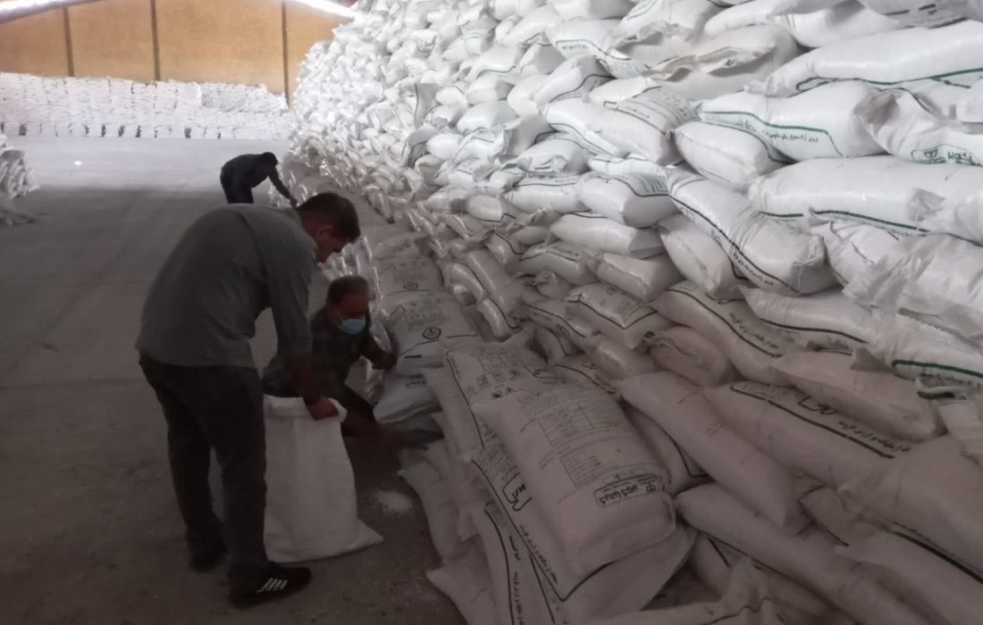 تامین ۶۰۰ تن کود کشاورزی سولفات پتاسیم گرانوله در انبارهای سازمانی شرکت خدمات حمایتی کشاورزی استان فارس