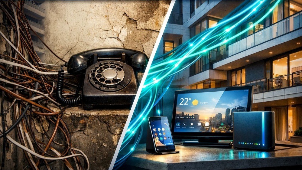 عصر سیم‌کشی تلفن به پایان رسید؛ اتصال ساختمان‌های نوساز به فیبر نوری